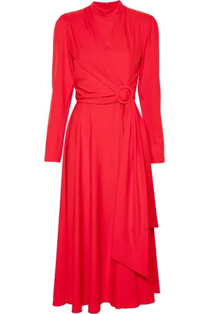 NISSA Decorative-buckle midi dress