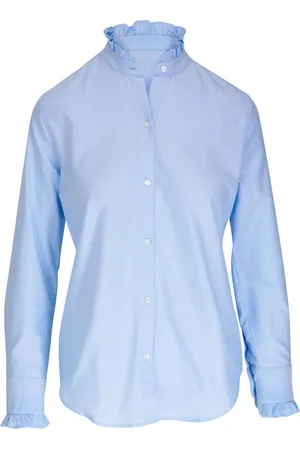 NILI LOTAN Lydia ruffle-collar cotton shirt