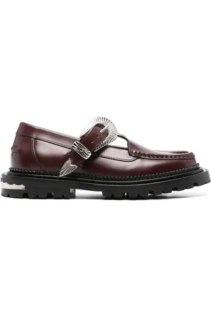 TOGA PULLA Side-buckle 40mm leather loafers