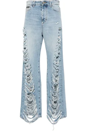 Philipp Plein Ripped trousers