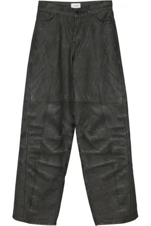 haikure Bethany leather-print jeans
