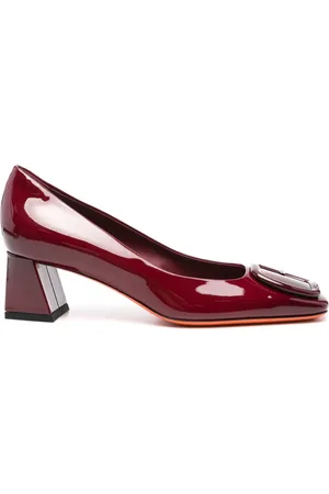 santoni 50mm leather pumps
