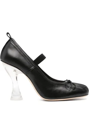 Simone Rocha Heeled leather ballerina shoes