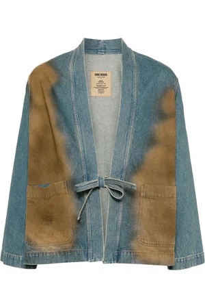 UMA WANG Tie-fastened denim jacket