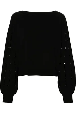 Liu Jo Rhinestone-embellished cut-out sweater