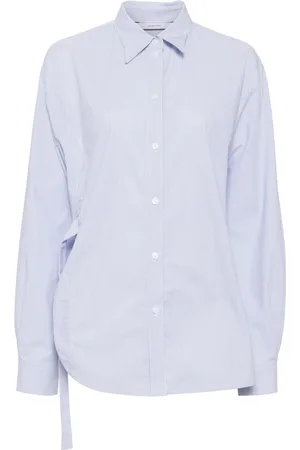pushBUTTON Striped oversized shirt