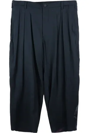 YOHJI YAMAMOTO Graphic-print pleated tapered trousers