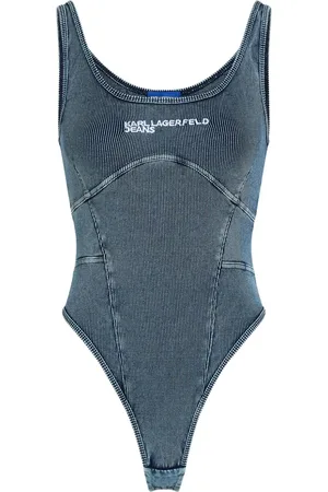 Karl Lagerfeld Acid-wash ribbed bodysuit