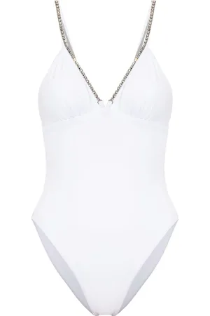 Moschino Crystal-embellished one-piece swimsuit