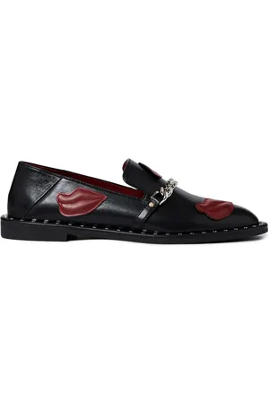 Stella McCartney Lips-motif chain-embellished loafers