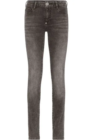 Philipp Plein Logo-appliqué mid-rise skinny jeans