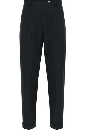 Ermanno Firenze Logo-embroidered trousers