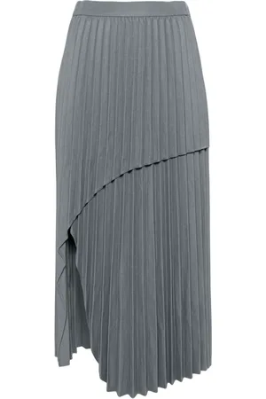 Maje Asymmetrical pleated skirt