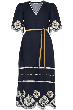 ERES Hortense floral-embroidered linen dress