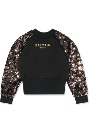 Balmain Sequin-embellished cotton sweatshirt