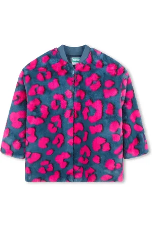 Kenzo Animal-pattern faux-fur coat