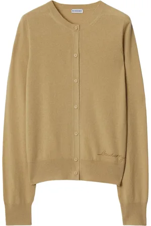 Burberry Logo-embroidered cashmere cardigan
