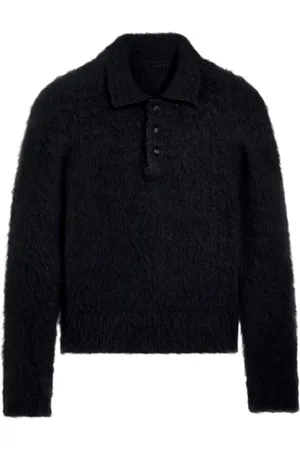 Ami Brushed-effect polo top