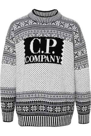C.P. Company Logo-intarsia sweater