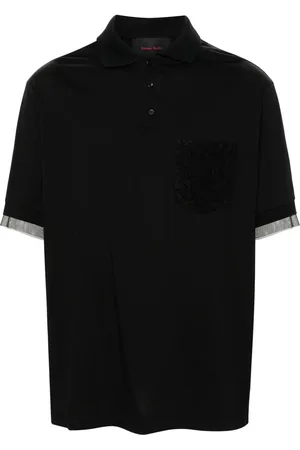 Simone Rocha Corded lace-detail polo shirt