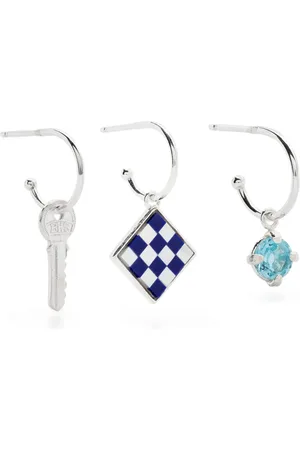 WOUTERS & HENDRIX Mosaic and topaz hoop earrings