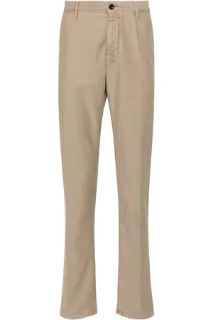 Incotex Logo-embroidered trousers