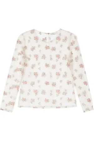 BLUMARINE Floral-embroidered blouse