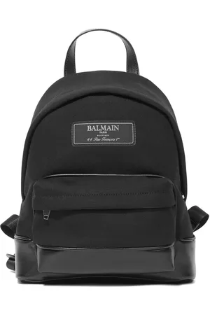 Balmain Logo-tag cotton backpack