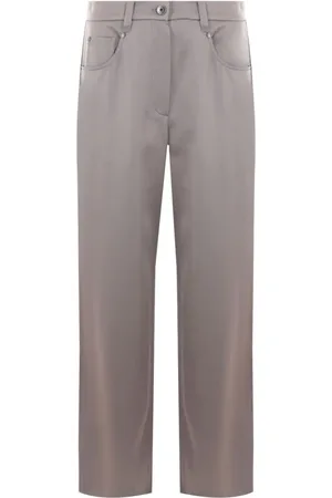 Brunello Cucinelli Wide cady-satin trousers