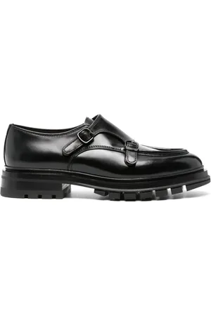 santoni Leather monk shoes