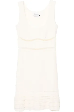 BLUMARINE Ribbed-knit mini dress