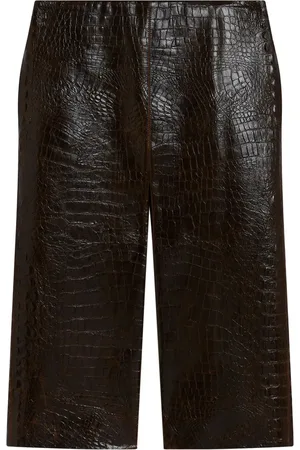 Stella McCartney Crocodile embossed midi skirt