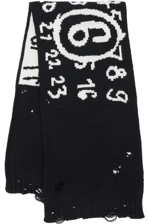 Maison Margiela Numbers-motif virgin wool scarf