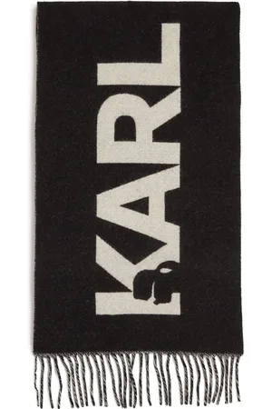 Karl Lagerfeld Essential oversized-logo scarf