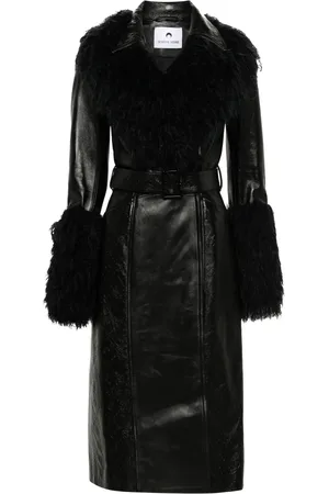 Marine Serre Moonogram leather trench coat