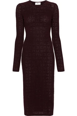 Elisabetta Franchi Pointelle-knit midi dress