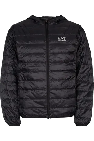 EA7 Logo-print padded jacket