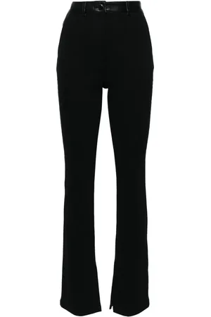 Nanushka Slim-leg fine-ribbed trousers