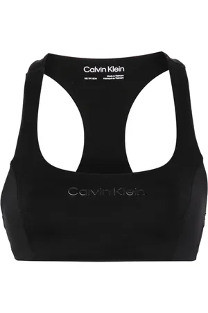 Calvin Klein Rubberised-logo sports bra