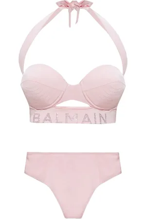 Balmain Logo-embellished bikini set
