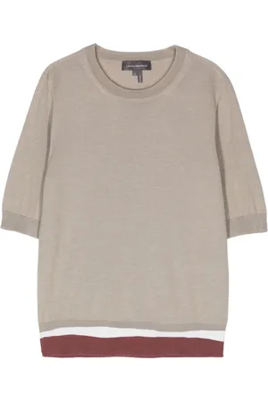LORENA ANTONIAZZI Crew-neck knitted top