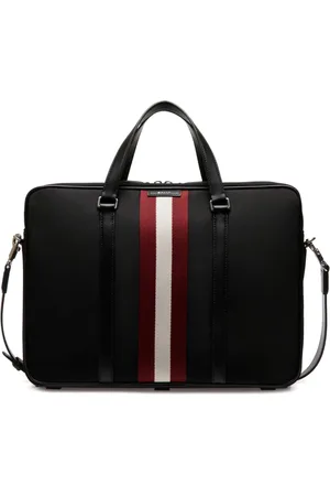 Bally Stripe-detail laptop bag