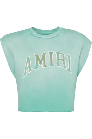 AMIRI Logo-print cropped tank top
