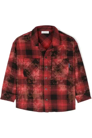 Palm Angels Bleach flannel shirt