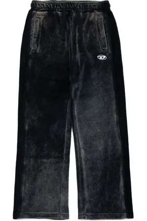 Diesel Logo-patch cotton-blend trousers