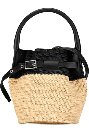 Céline 2019 Woven Raffia Nano bucket bag