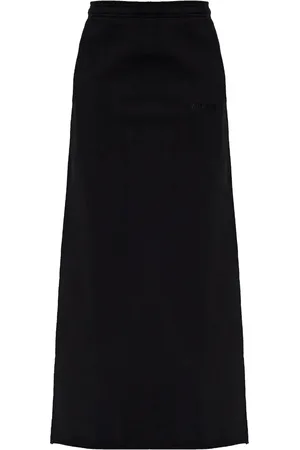 Vetements Logo-embroidered jersey skirt