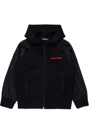 Dsquared2 Zipped logo-embroidered hoodie