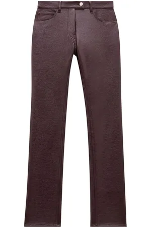 Courrèges Slim-fit vinyl trousers