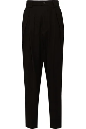 Giorgio Armani Single-pleat flannel trousers